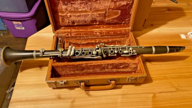 Vintage Clarinet & Bundy mouth piece The Pedler Co Elkhart Indiana