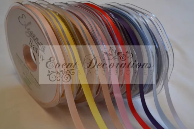 15Mm Eleganza Double Faced Satin Ribbon, 20M Long, Great Value!