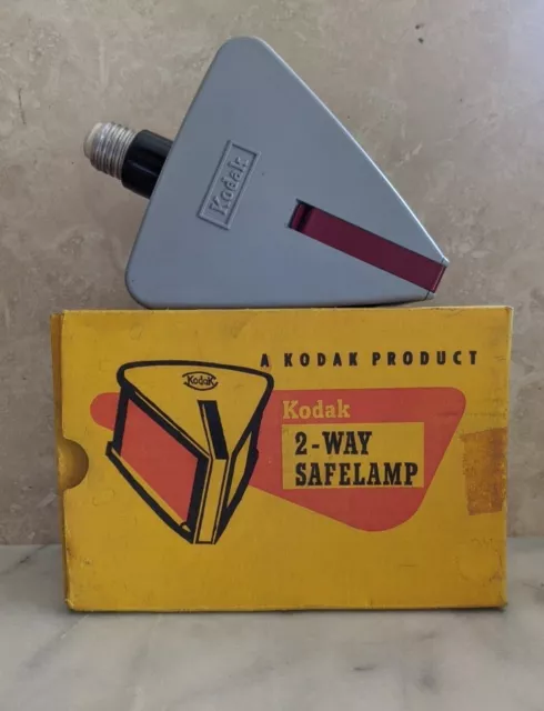 Lámpara de luz segura Kodak de 2 vías cuarto oscuro modelo A - usada