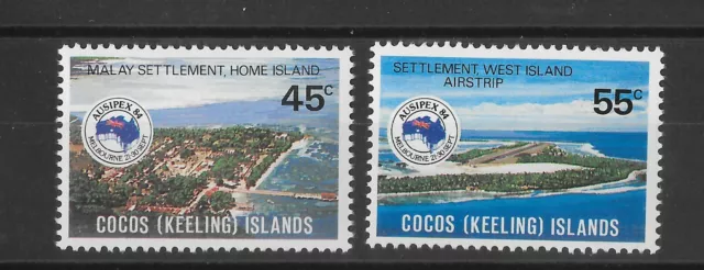 Cocos Keeling Islands 1984 Ausipex Exhibition Sg119-120  MNH/UMM