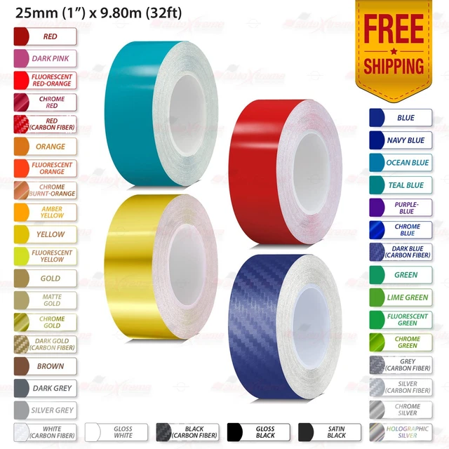 12MM 1/2& DOPPELLINIE Zierstreifen Vinyl Dekor AUFKLEBER Dekorstreifen