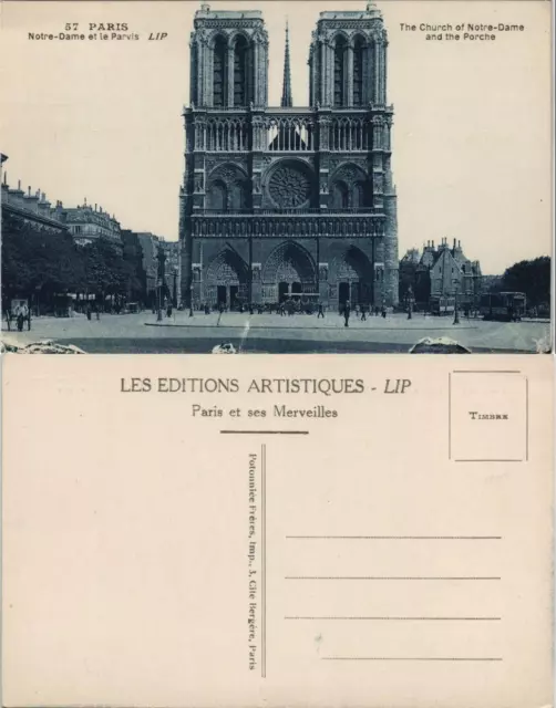 CPA Paris Notre-Dame et le Parvis, Church, Kirche 1910