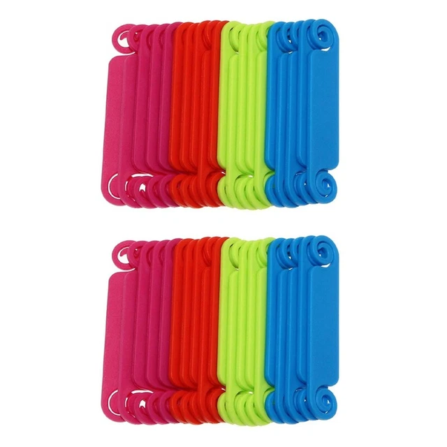 40Pcs Cable Tags Multicolor Labels Writable Cable Tags CordK2O6