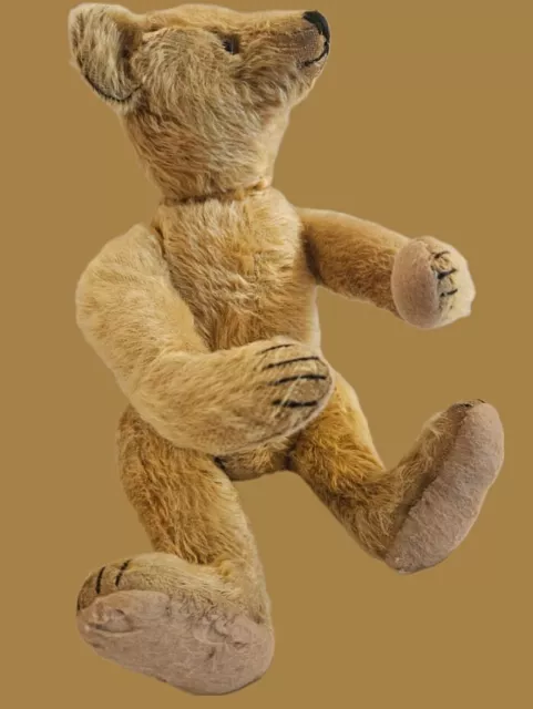 Seltener antiker STEIFF Original Teddy / Teddybär mit Vorkriegs - Knopf, 40 cm