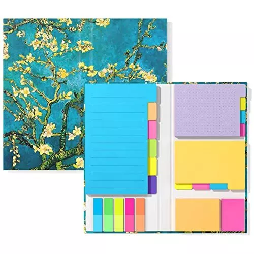 6 Pads Lined Sticky Notes 3x3 Sticky Notes with Lines Self-Stick Note Pads  6 Bright Multi Colors,100 Sheet/Pad