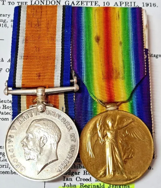 Cheshire Regiment Lieutenant J R Jenkins Salonika British Army WW1 medals