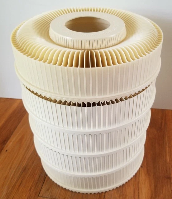 VINTAGE S100 ROTARY Slide Trays Carousel Holds 100 2 x 2 Slides Lot of