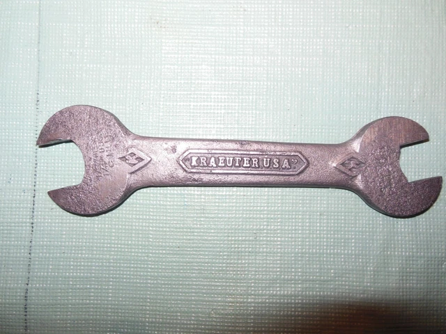 Vintage "Kraeuter Usa C1316" Open-End Wrench ~ 1/2 (1/4 Uss) & 13/32 (3/16 Uss) 5