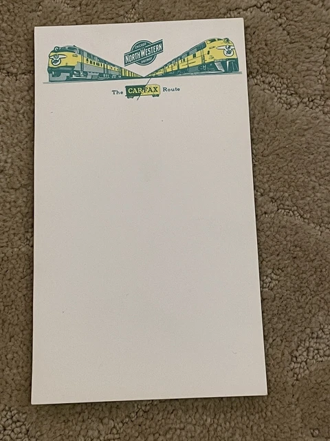 Vintage Chicago Northwestern Railroad 1940’s Notepad
