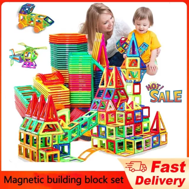 50-200Pcs Magnetic Building Blocks set Multicolor Construction Building  colors