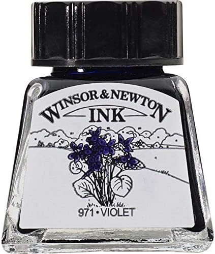 Tinta de dibujo Windsor & Newton botella violeta de 14 ml
