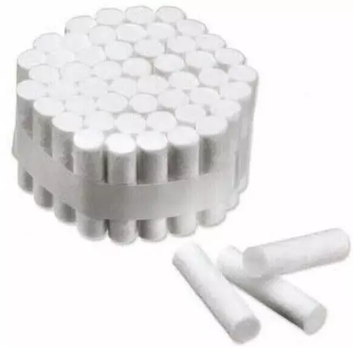 Cotton Wool Rolls Dental Use Bleeding Teeth/Gums Sports Nose Bleed Plugs Pack 50