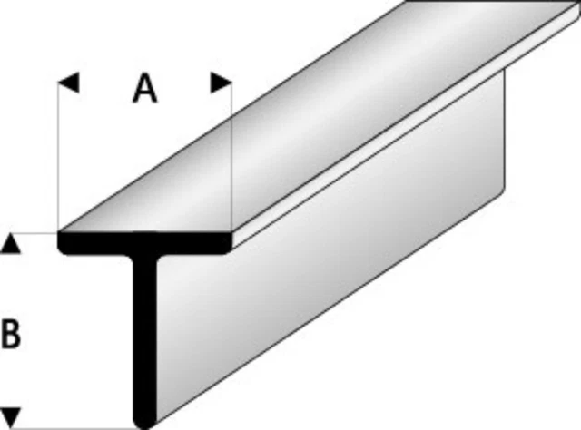 Profilé En I Evergreen EG278 - Polystyrène 7.9mm - Lot De 3 - Pour Modélisme Maquettes