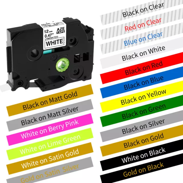 TZ TZe-231 Label Tape Fit Brother Printer P-Touch Laminated 18mm/12mm/9mm x8m