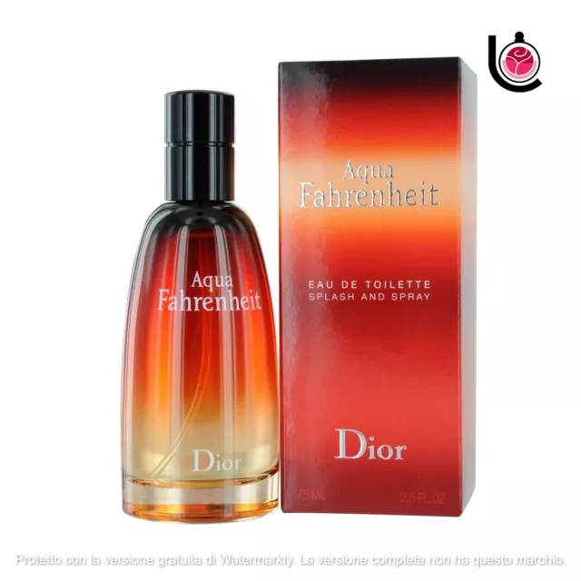 CHRISTIAN DIOR " Fahrenheit Aqua " Eau de Toil. ml. 75 ** VINTAGE e RARISSIMO **