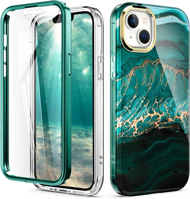 iPhone 14/13 6.1" Case with Built-In Screen Protector, Grip Holder, and Lanyard
