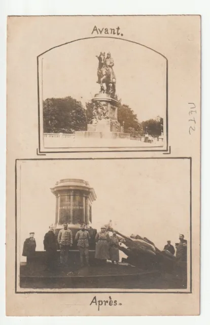 METZ - Moselle - CPA 57 - Military - Metz delivered Guillaume inverted statue
