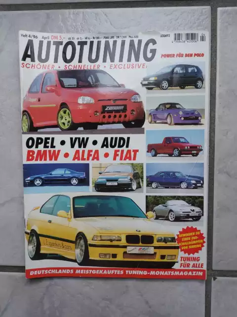 Auto Tuning Magazin 4/96 gebraucht ZENDER OPEL CORSA VW AUDI BMW ALFA FIAT