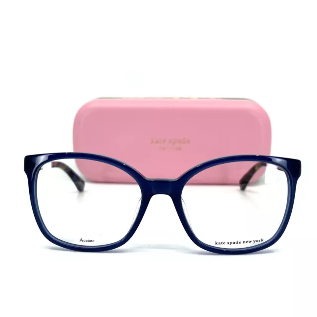 Kate Spade MACI PJP Eyeglasses Blue Brown Square Plastic Frames 52-18 140 mm 2