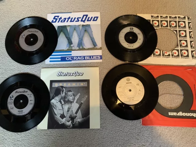 4 Status Quo Singles Again and Again, Dreamin' ,Ol' Rag Blues, Wild side of Life