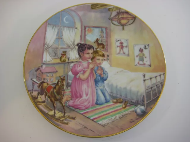 Kaiser China Down to Sleep Children's Prayers Collection Collector Plate, 7 1/2"