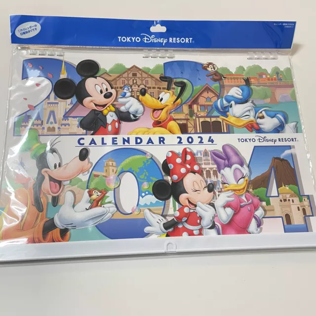TOKYO DISNEYLAND WALL Calendar 2024 Mickey Mouse Tokyo Disney Resort