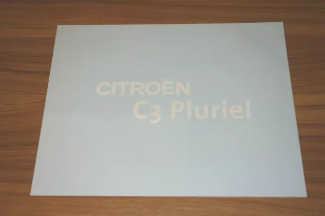 Dépliant CITROEN C3 Pluriel de 2002