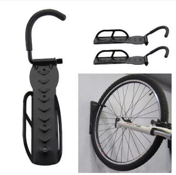 2x Bike Storage Rack Hook Wall Mount Vertical Garage Bicycle Hanger Stand Holder