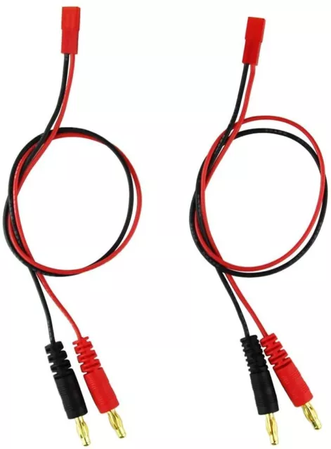 2 Pezzi 4.0mm Maschio Spina a Banana connettore Carica Piombo a JST 20AWG RC