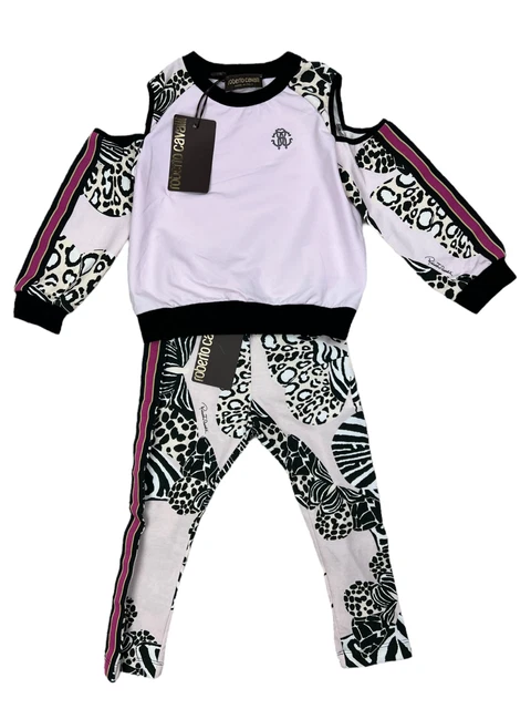 Roberto Cavalli Top Leggings SET RRP Â£389 AGE 4 YEARS Kids Girls Designer B106