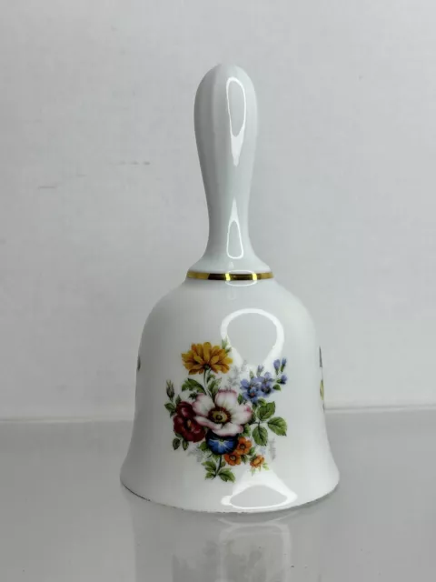 Bareuther Waldsassen Porcelain Bell Floral Flowers Bavaria Germany