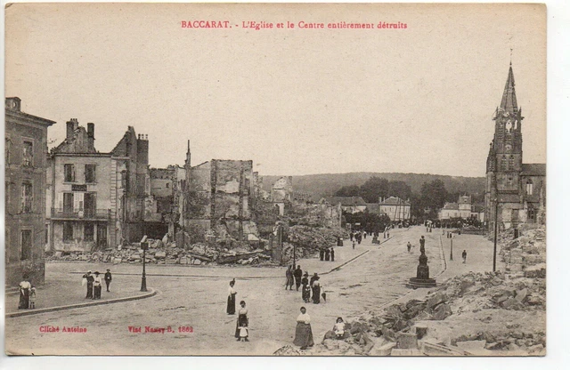 BACCARAT - Meurthe et Moselle - CPA 54 - guerre 1914/18 les ruines rue des ponts