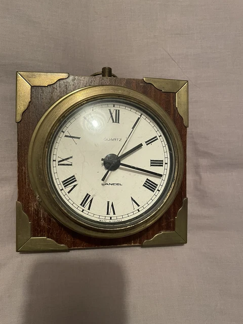 Ancienne Pendule murale à quartz LANCEL Fonctionne Très Bien A Nettoyer
