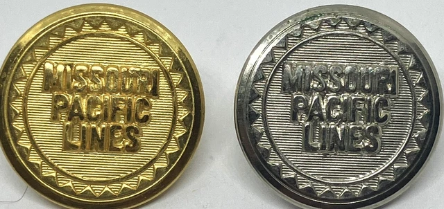 Missouri Pacific Lines Railroad Uniform Button  Lot Of 2 Missouri Railroad
