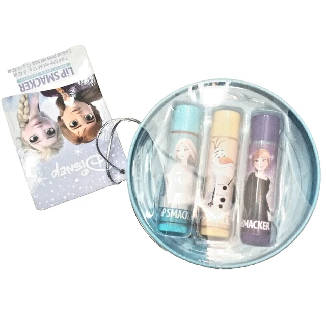 Lip Smacker Disney Frozen Elsa Anna Olaf Princess Lip Balm Tin 3 Flavors