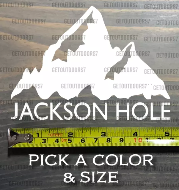 Jackson Hole Sticker Decal Wyoming Ski Snowboard Teton National Park Rice XO