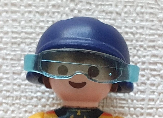 2 Casques Playmobil Bleu Marine Anti-émeutes Police/militaire - Pièces Occasion