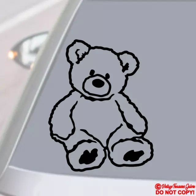 TEDDY BEAR Vinyl Decal Sticker Car Rear Window Wall Bumper Funny Doll Animal Ted