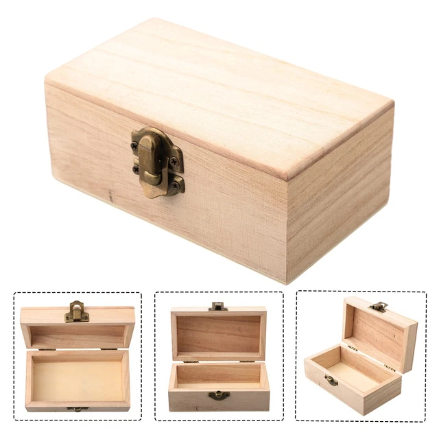 1/3PCS SMALL & Large Wooden Storage Boxes Wood Memory Box Keepsake Box
