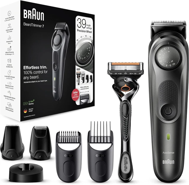 Braun Barttrimmer 7 - BT7340 Herren Bartschneider mit Präzisionsrad