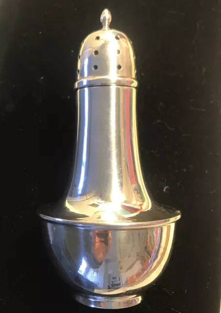 English STERLING SILVER Muffineer Sugar Shaker Cinnamon Caster ~ Birmingham 1957