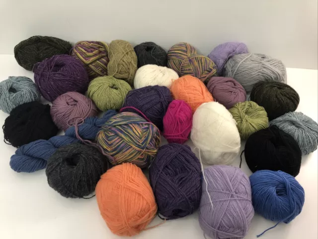 Sock Yarn Pure Wool Knitting Crochet Crafting Large Quality Bundle Crafts 1.46kg