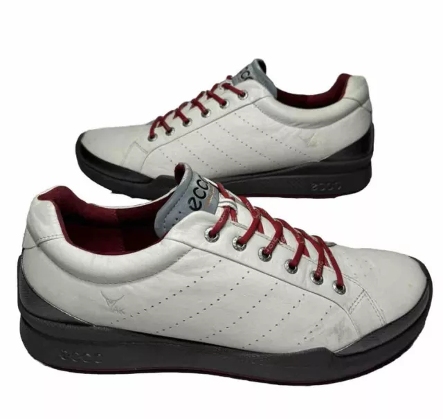 ECCO Biom Hybrid Golf Shoes Yak Leather White Mens Size EU 44 / US 11