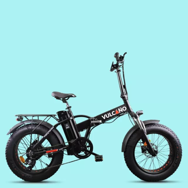 Bicicletta bici elettrica folding FAT BIKE VULCANO 48V 250W 12.5Ah ammortizzata