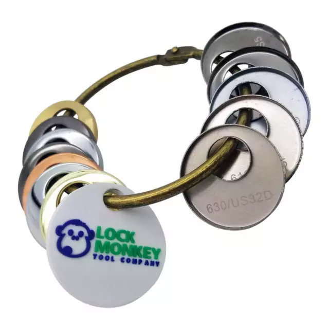 LOCK MONKEY MK350 Lock Hardware Finish Ring (12-Pc Sample Pack)