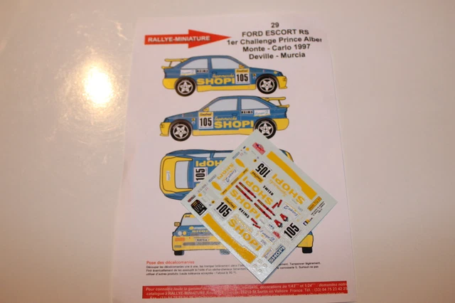 Décalcomanies 1/43 Ford Sierra Rallye WRC Monte-Carlo 1995 - AST CREATION43 Neuf