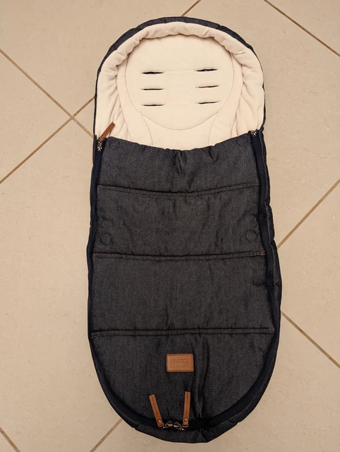 Mamas & Papas Footmuff Cosy Toes Dark Blue & Cream  Fleece - Ocarro XT Flip