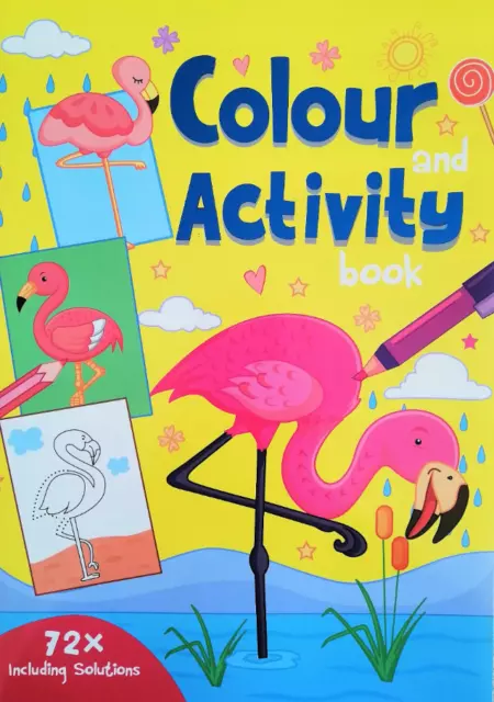 Mal und Rätsel BuchKinder 72 Seiten A4 Aktivitätenbuch Malbuch Vögel