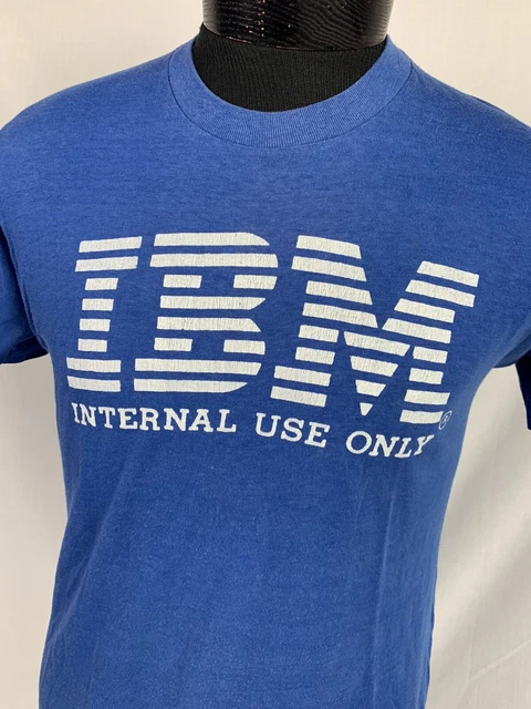 VINTAGE IBM T Shirt Promo Tee Single Stitch Screen Stars Crew 80s 