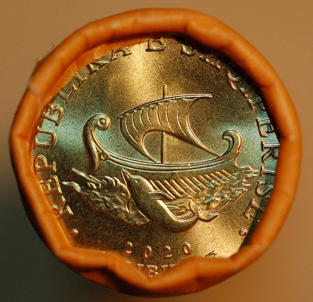 Albania 20 Lek Roll with 50 Pieces UNC coins KM# 78a